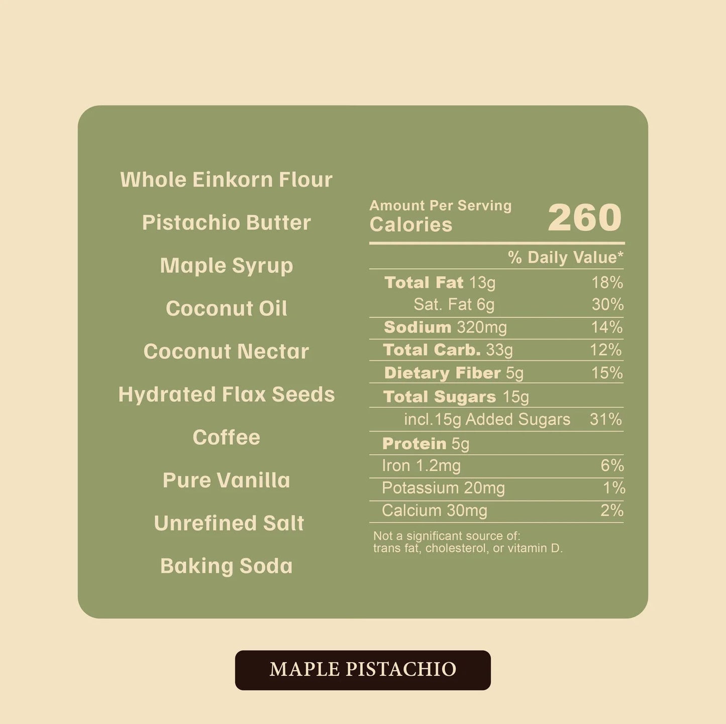 Maple Pistachio Clean Cookie - WellHaus