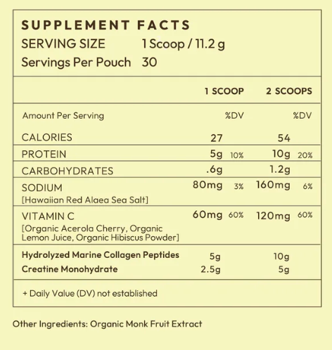 Nutrition Facts for LAKA® C3 [Protein, Electrolyte]