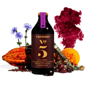 Curious No. 5 | Non - Alcoholic Smoked Chocolate Cherry Old Fahsioned - WellHaus