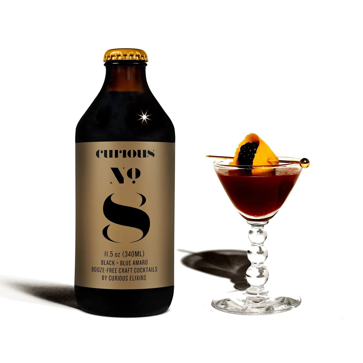 Curious No. 8 | Non - Alcoholic 'Black and Blue' Amaro - WellHaus