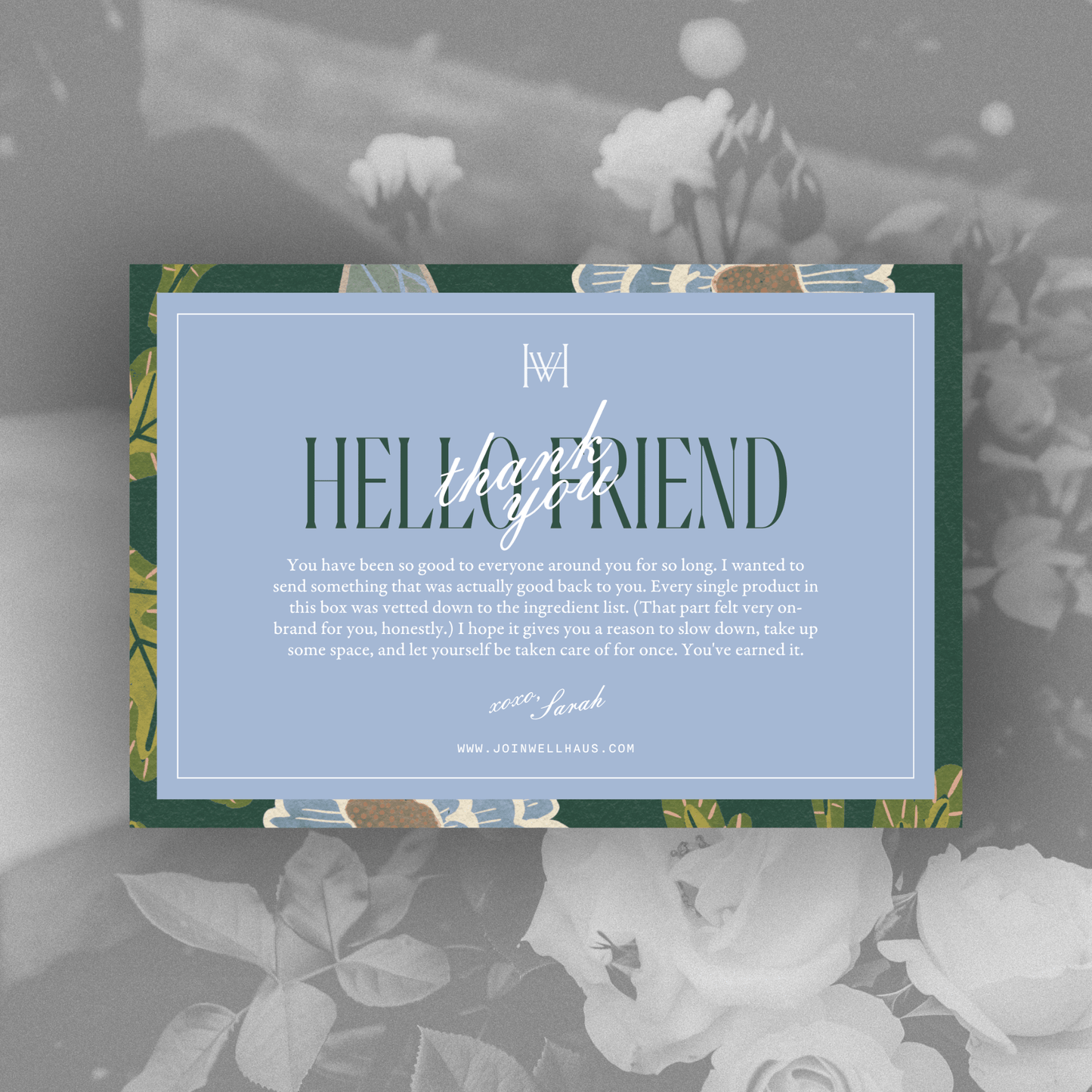 Custom Gift Notecard - WellHaus