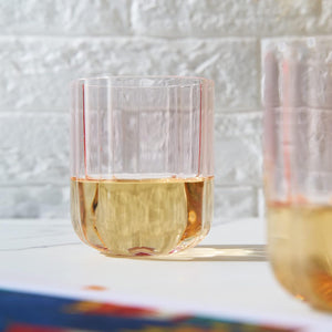 Flower Vintage Glass Stemless Highball - WellHaus