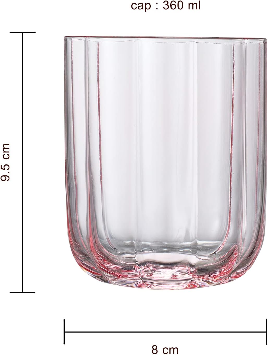Flower Vintage Glass Stemless Highball - WellHaus