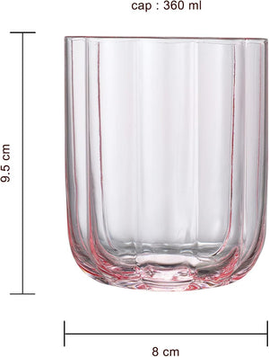 Flower Vintage Glass Stemless Highball - WellHaus