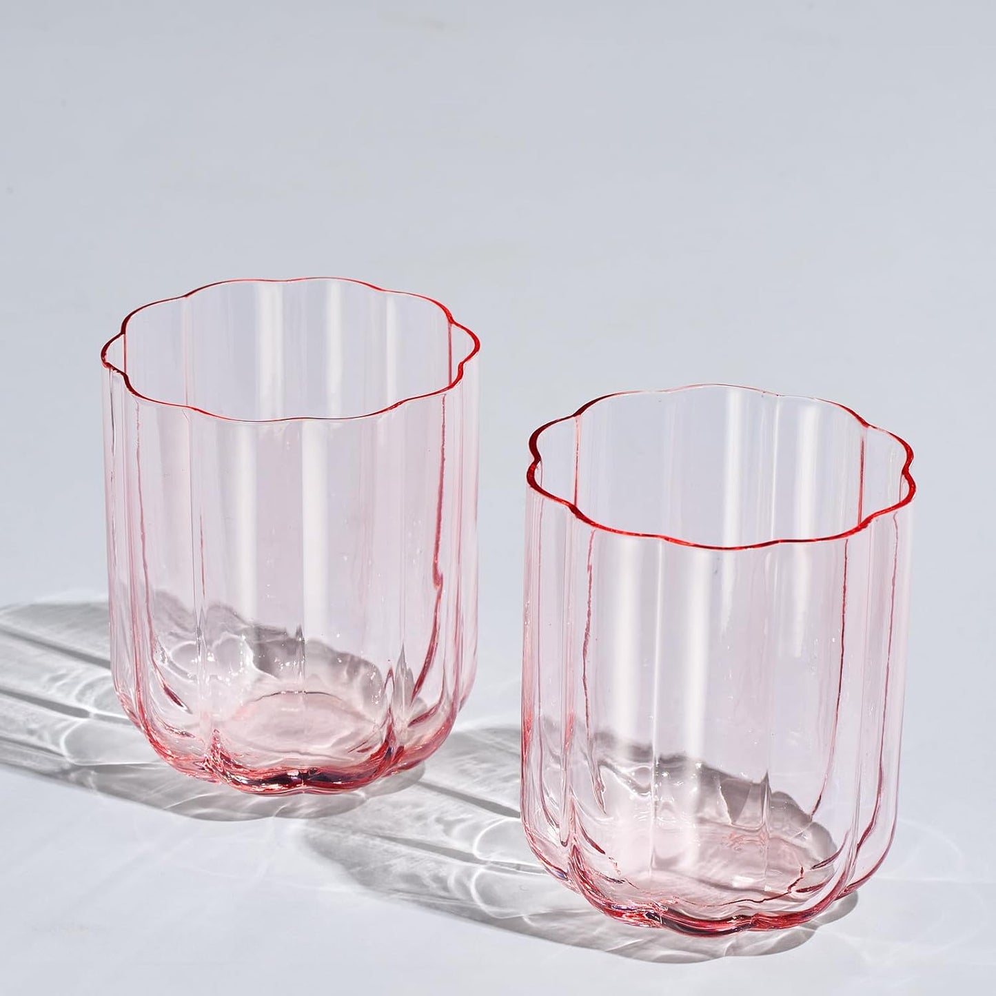 Flower Vintage Glass Stemless Highball - WellHaus