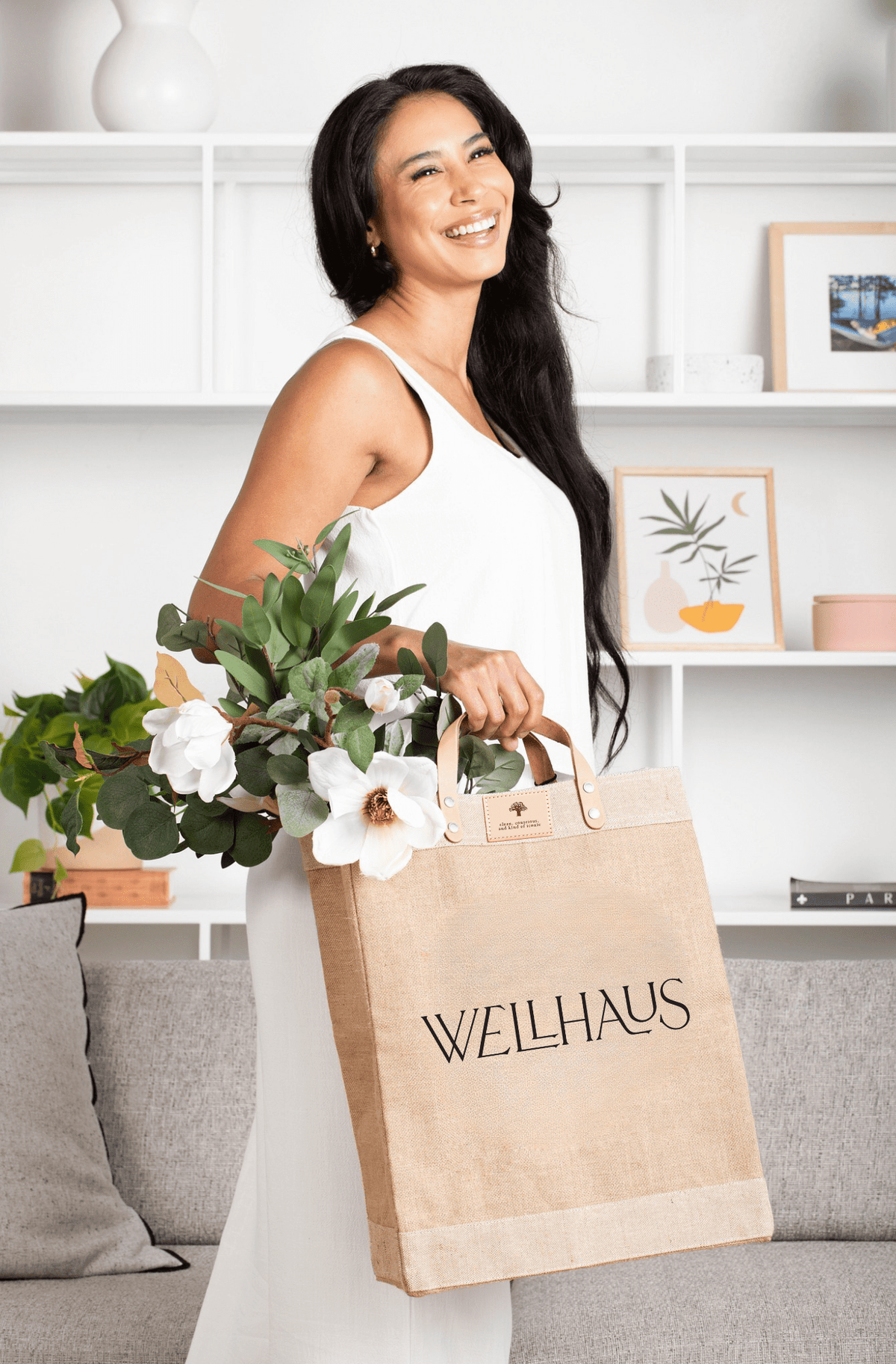 Jute & Cotton Market Tote - WellHaus