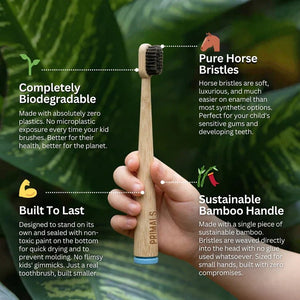 Kids Horse Bristle & Bamboo Toothbrush (4 Pack) - WellHaus