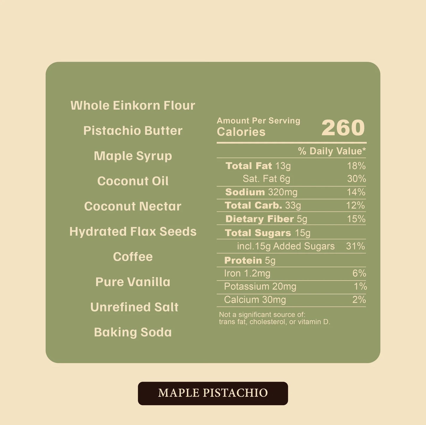 Maple Pistachio Clean Cookie